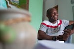 Juan Vega Paredes, a Dominican man who was arrested by immigration authorities in Puerto Rico in January, poses for a portrait in his home in San Juan, Puerto Rico on June 3, 2025.