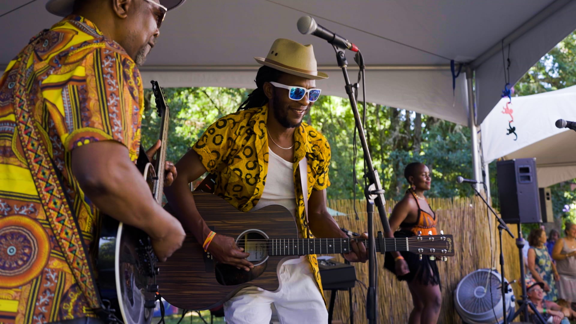 The John Mambira Band performs at the Oregon Country Fair on July 12, 2024.