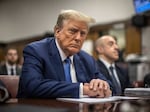 Former President Donald Trump sits in Manhattan Criminal Court in New York on May 20, 2024. A jury found Trump guilty of all 34 felony counts on Thursday.