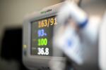 In this Aug. 8, 2020, photo a patient's vital signs are displayed on a monitor at a hospital in Portland, Ore. Ballot Measure 111 would add a right to affordable health care to the state constitution.
