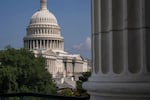 The U.S. Capitol is seen from the Cannon House Office Building on July 22.