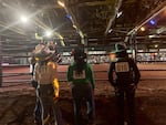 Participants look on before the start of the “8 Seconds Juneteenth Rodeo” on Saturday, June 17, 2023, at the Portland Expo Center.