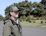Burke Martin, the manager of Yaquina Bay State Park, will help make a decision about the future of the muscle tree in June.