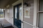 Southwest Washington Democratic Rep. Marie Gluesenkamp Perez's regional office at Fort Vancouver, Wash., on Jan. 27, 2026. One doorway of the office was vandalized with red paint over the weekend.