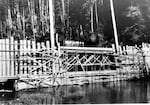 The Tioga Dam on the South Coos River towered 52 feet high and 200 feet wide.