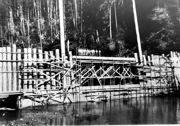 The Tioga Dam on the South Coos River towered 52 feet high and 200 feet wide.