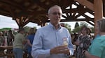 Judge Grasty enjoys a rally ice cream cone.