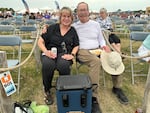 Carol and Chuck Simple of Boulder, Colo. appreciate the ease of having their own private space, and a stocked cooler at Mothership Weekend. 