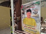 A poster announces the death of Nayef Samaro, 25, after he was killed during an Israeli military raid on Nablus in May.