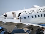 President Biden boards Air Force One on July 5 to campaign in Madison, Wis. — where he'll also do a high-stakes television interview with ABC News.