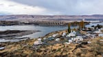 Lone Pine, a fishing site near The Dalles Dam along the Columbia River, pictured in 2021. It's where Randy Settler grew up. 