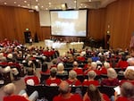 About 400 people packed a conference center at the University of Portland Monday evening to figure out ways to block work at the Zenith Energy oil terminal.