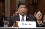 Mark Cruz has been named as director of the Indian Health Service, seen in this image from a U.S. Senate Committee on Indian Affairs hearing on June 25, 2026. Cruz is a citizen of the Klamath Tribes and is from Oregon.