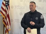 Eugene Police Department Chief Chris Skinner at a press conference Feb. 1, 2024.