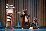 Young dance students at Columbia Dance in Vancouver rehearse "The Nutcracker" in 2021.