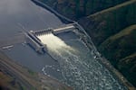 FILE - The Lower Granite Dam on the Snake River is seen from the air near Colfax, Wash., on May 15, 2019. The Biden administration has released two reports arguing that removing dams on the lower Snake River may be needed to restore salmon runs to historic levels in the Pacific Northwest.