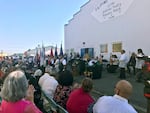 Community members celebrate the Filipino Community Hall of the Yakima Valley's designation on the National Register of Historic Places.