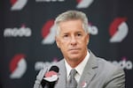 Then Trail Blazers general manager Neil Olshey talks to media.