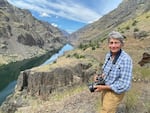Geologist Ellen Morris Bishop in Hells Canyon in June 2024.