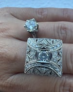 Both rings above are from Michelle Quirk's maternal grandmother. The single diamond ring was a final gift from her grandmother before she died in 2020.