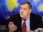 Mark Shields speaks during a taping of NBC's Meet the Press on Feb. 17, 2008, in Washington, D.C. the longtime PBS NewsHour commentator has died at age 85.