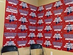 Posters cover the walls of the UAW office in Coaling, Ala., that served as headquarters for the union organizing campaign at Mercedes.