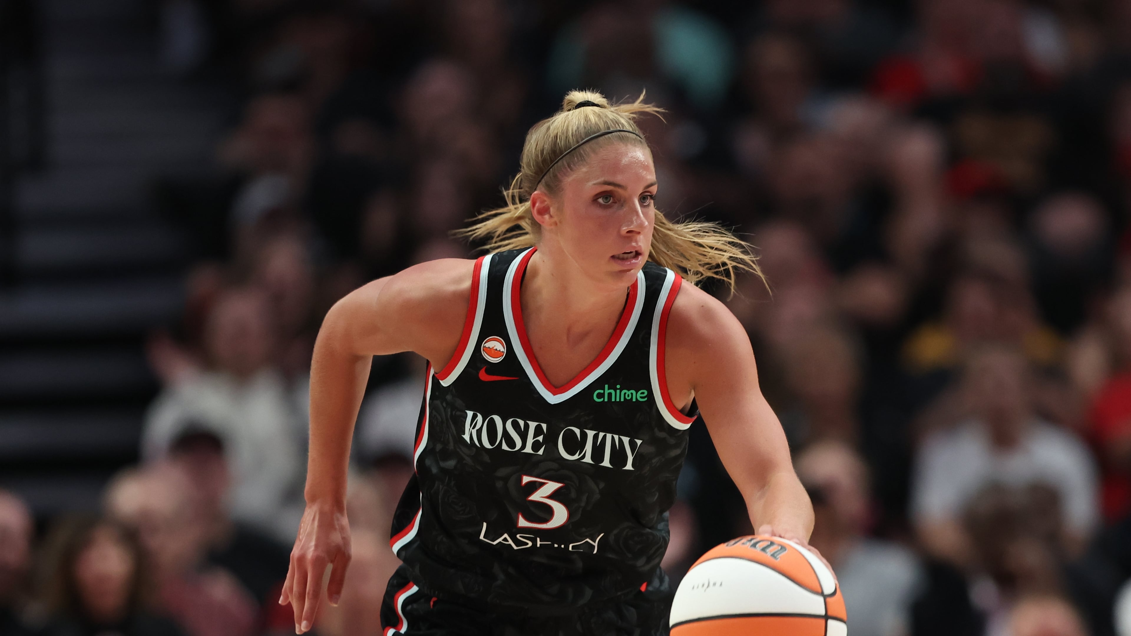 FILE — Portland Fire guard Sarah Ashlee Barker, shown in this May 9, 2026 file photo, scored 13 points against the Sky.