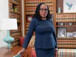 Judge Ketanji Brown Jackson poses for a portrait on Feb. 18, 2022.