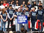 A March for Our Lives demonstration in Las Vegas, Nevada, in 2018. The organization is youth-led.