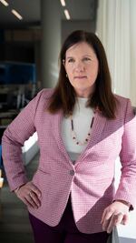 Rebecca Kelly Slaughter was appointed in 2018 to fill a Democratic seat on the Federal Trade Commission. She was fired by the Trump administration in 2024. Her case is going before the Supreme Court.
