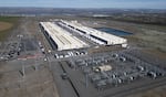A data center in Umatilla, Ore., in April 2026. Data centers often have power stations built adjacent to them to meet their extensive energy needs. 