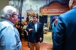 Illinois Gov. JB Pritzer tours the National Museum of Mexican Art in Chicago with the museum's president José Ochoa, right.