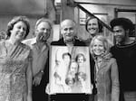 Norman Lear (center) created, developed and produced the hit show All in the Family, which ran from 1971 to 1979. The politically charged sitcom starred Jean Stapleton, Carroll O'Connor, Rob Reiner, Sally Struthers and Mike Evans.