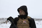 An armed man with a group called the Pacific Patriots Network. The network arrived in Harney County in early 2016, claiming to secure the scene of the occupation at the Malheur National Wildlife Refuge.