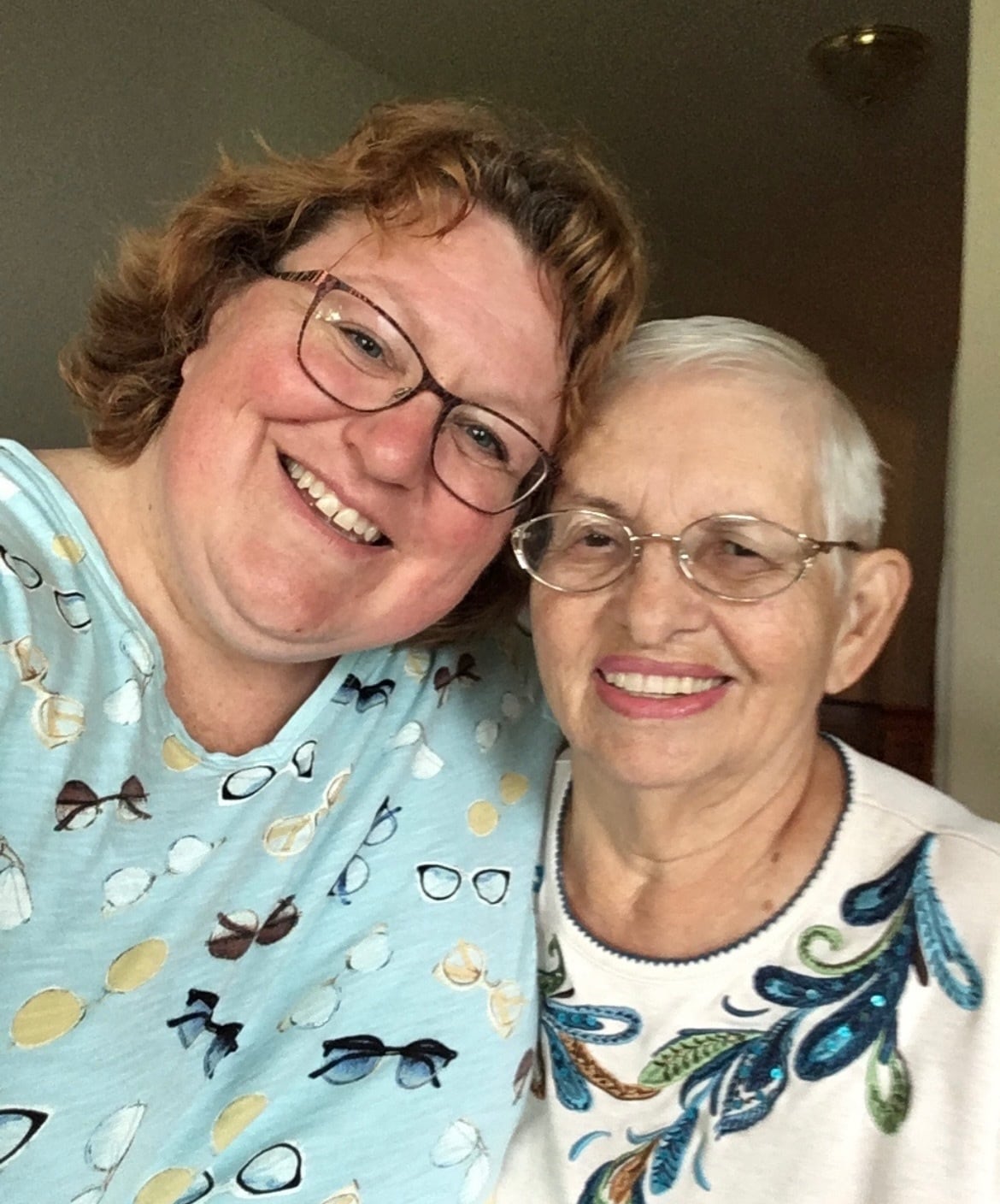 Bobbi Jo Dziuk (left) with her mother, Eva Erbele.