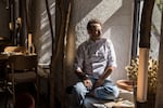 Yevhen Klopotenko, 37, Ukrainian chef and restaurateur, poses for a portrait in his restaurant 100 rokiv tomu vpered in Kyiv, Ukraine, on Aug. 14.