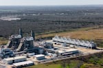 The natural gas-fired Bastrop Energy Center Power Plant in Cedar Creek, Texas.