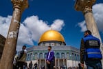 The Dome of the Rock on the Al-Aqsa compound before Friday prayers during Ramadan in Jerusalem, March 22. It is a sacred site in Islam where the Prophet Muhammad is believed to have ascended into paradise.