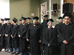 Adults in custody at the Santiam Correctional Institute graduate from a GED program through Chemeketa Community College's Corrections Education department.