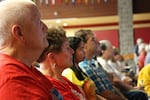 About 400 people turned out to a community meeting with fire managers in Merlin, Oregon, as the Taylor Creek Fire threatened hundreds of homes.