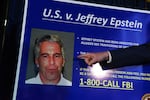 A picture of Jeffrey Epstein from July 8, 2019, when federal prosecutors charged the financier with sex trafficking of minors. Epstein died later that year by suicide while in federal custody.