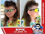 Epic, from La Joya, Texas, proves that a full mullet effect isn't complete without a pair of reflective sunglasses.