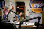 Rafael Zamora broadcasts from KYRS in Spokane, Wash., on Aug. 5, 2026. He co-hosts the show, El Puente: La Voz Latina, or in English, “The Bridge: The Latino Voice," tripling his airtime to provide critical fire updates to Spanish-speaking residents.