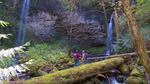 Tim Burke & Melinda Muckenthaler trekked far off trail to find these falls unofficially known as Upper Three Corner Falls, north of Stevenson, Washington.