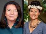 Former Oregon State Board of Education members Becky Tymchuk, left, and Shimiko Montgomery, right. Tymchuk and Montgomery left the Oregon State Board earlier this year.