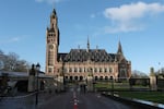 FILE - A view of the Peace Palace, which houses the International Court of Justice, or World Court, in The Hague, Netherlands, on Jan. 26, 2024.