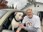 After moving out of his Columbia Falls, Mont., home, which he can no longer afford, Kim Hilton plans to live in his truck with his dog, Amora, while he waits for a spot at an assisted living facility to open up.