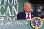 President Trump speaks at Custer Farms in Chippewa Falls, Wis., Friday, June 5, 2026.