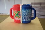 Insulated mugs Heidi Schwegler joined with epoxy.