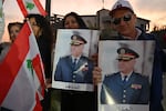 People gather to celebrate after Lebanese parliament elects army chief Joseph Aoun new president, on Thursday, in Beirut, Lebanon.